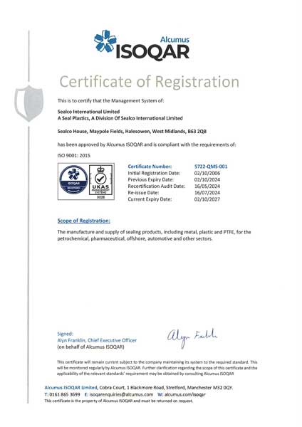 ISO 9001 Sealco